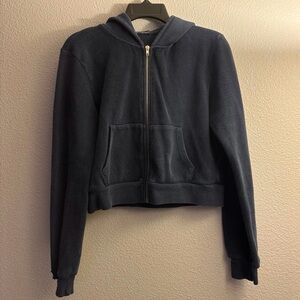 Brandy Melville Cropped Zip Up